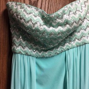 Strapless Chevron dress